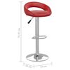 vidaXL Tabourets de bar lot de 2 rouge bordeaux similicuir
