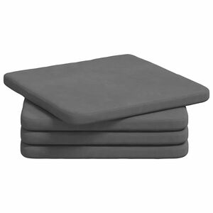 vidaXL Coussins de si&egrave;ge 4 pcs Gris fonc&eacute; 40 x 40 x 3 cm