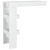 vidaXL Table bar mural Blanc Brillant 102x45x103,5cm Bois d'ingénierie