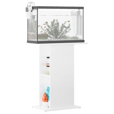 vidaXL Support d'aquarium blanc brillant 60,5x36x72,5 cm
