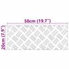 vidaXL Nez de marche Rectangulaire 2 pcs Argent&eacute; 50 x 20 cm Aluminium