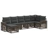 vidaXL Ensemble de canap&eacute; de jardin 7 pc Gris et Gris fonc&eacute; polyrotin