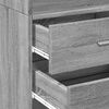 vidaXL Buffet haut sonoma gris 45x42,5x185 cm bois d'ing&eacute;nierie