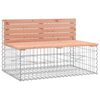 vidaXL Banc jardin design gabion 287x71x65,5 cm bois massif de douglas