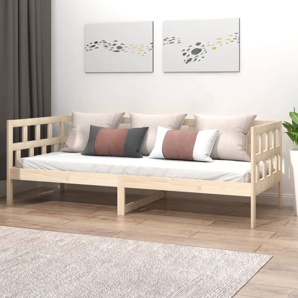 vidaXL Lit de jour sans matelas bois de pin massif 90x190 cm