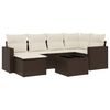 vidaXL Salon de jardin avec coussins 7 pcs marron r&eacute;sine tress&eacute;e