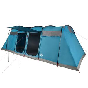 vidaXL Tente familiale tunnel 10 personnes bleu imperm&eacute;able