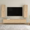 vidaXL Meuble TV Ch&ecirc;ne sonoma 30,5x30x110 cm Bois d&rsquo;ing&eacute;nierie
