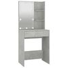 vidaXL Ensemble de coiffeuse avec LED Gris b&eacute;ton Bois d'ing&eacute;nierie