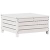 vidaXL Salon de jardin 7 pcs avec coussins blanc bois de pin massif