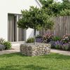 vidaXL Lit sur&eacute;lev&eacute; gabion Argent&eacute; 100 x 100 x 40 cm Acier galvanis&eacute;