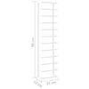 vidaXL Porte-serviette Blanc 24x12x96 cm Acier