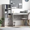 vidaXL Bureau avec tiroir 2 pcs Gris b&eacute;ton