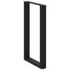 vidaXL Pieds de table de bar en U, 2 pi&egrave;ces, noir, 60 x 90-91 cm, acier