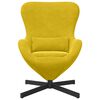 vidaXL Fauteuil &oelig;uf Jaune 63 x 73 x 90 cm Velours