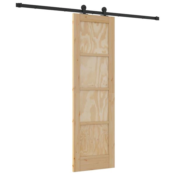 vidaXL Porte coulissante ORKDAL Marron 61 x 198,5 cm Pin massif