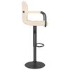 vidaXL Tabourets de bar lot de 2 cr&egrave;me tissu