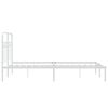 vidaXL Cadre de lit m&eacute;tal sans matelas et t&ecirc;te de lit blanc 120x200 cm