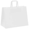 vidaXL Sacs en papier 250 pcs avec poign&eacute;es blanc 32x17x25 cm