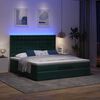 vidaXL Cadre de lit ottoman avec matelas vert fonc&eacute; 160x200 cm velours