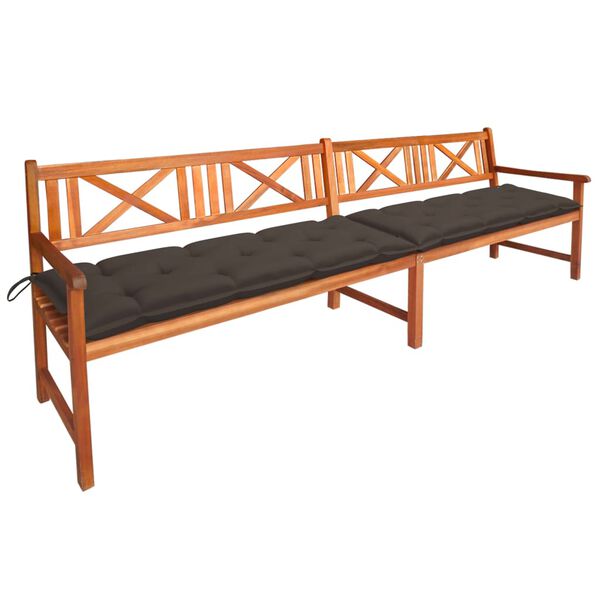 vidaXL Banc de jardin avec coussins 240 cm Bois solide d'acacia