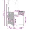 vidaXL Ensemble de salle &agrave; manger pour jardin 7 pcs Marron polyrotin