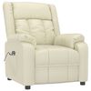vidaXL Fauteuil Cr&egrave;me Similicuir