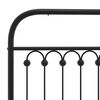 vidaXL Cadre de lit m&eacute;tal sans matelas avec pied de lit noir 140x190cm