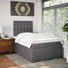 vidaXL Sommier &agrave; lattes de lit avec matelas gris 120x190 cm similicuir