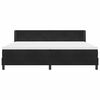 vidaXL Lit &agrave; ressorts avec matelas Noir 200 x 200 cm Polyester