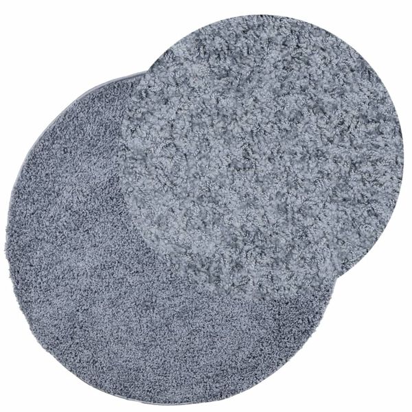 vidaXL Tapis shaggy PAMPLONA poils longs moderne bleu &Oslash; 120 cm