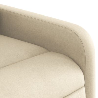 vidaXL Fauteuil inclinable Crème Tissu