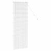 vidaXL Store de Fen&ecirc;tre avec des rideaux Blanc Aluminium