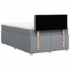vidaXL Sommier &agrave; lattes de lit et matelas gris clair 120x190 cm tissu