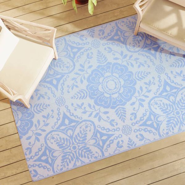 vidaXL Tapis d'ext&eacute;rieur ARAKIL bleu azur&eacute; 140x200 cm PP