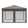 vidaXL Tente de réception pliable avec parois Taupe 3x3 m