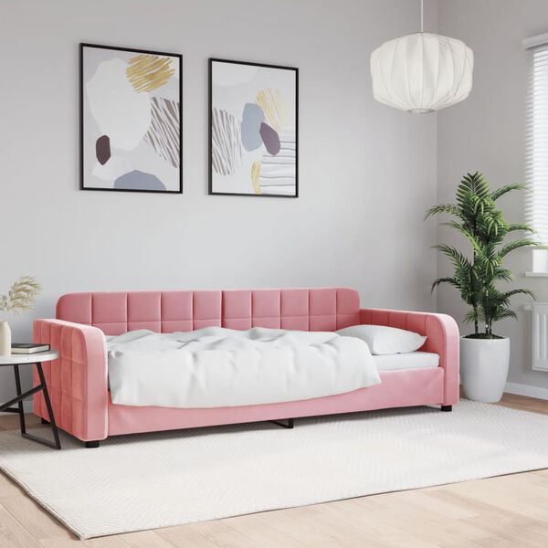 vidaXL Lit de repos sans matelas rose 80x200 cm velours
