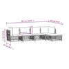vidaXL Salon de jardin avec coussins 5 pcs blanc acier