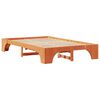 vidaXL Cadre de lit Brun cire 135 x 190 cm Pin massif