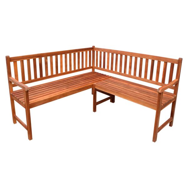 vidaXL Banc d'angle de jardin avec coussins 150cm Bois d'acacia massif