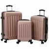 vidaXL Ensemble de valises 3 pcs doré rose 50 x 31 x 78 cm
