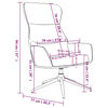 vidaXL Chaise de relaxation avec tabouret Marron brillant Similicuir