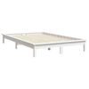 vidaXL Cadre de lit sans matelas blanc bois massif