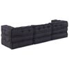 vidaXL Canap&eacute; modulaire 3 pcs Anthracite tissu