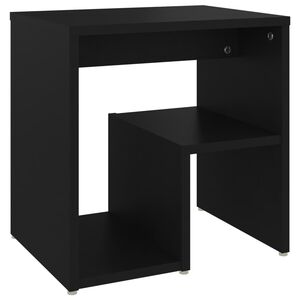 vidaXL Table de chevet noir 40x30x40 cm bois d'ing&eacute;nierie