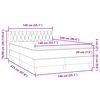 vidaXL Sommier &agrave; lattes de lit et matelas gris clair 140x220cm velours