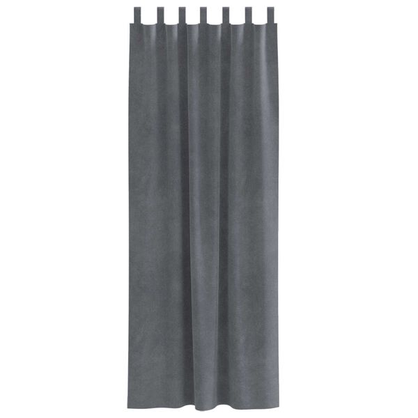 vidaXL Rideaux occultants 2 pcs Gris clair 140 x 245 cm Velours