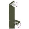 vidaXL Mangeoire pour poules Vert olive 13 x 12 x 51 cm