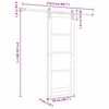 vidaXL Porte coulissante Blanc 78 x 211 cm Pin massif
