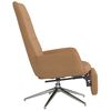 vidaXL Chaise de relaxation avec repose-pied Taupe Tissu microfibre
